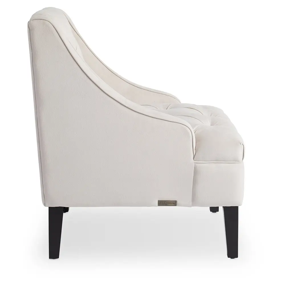 Ivory Velvet Tufted Accent Chair – furniture