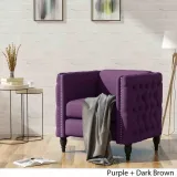 Alira Modern Tufted Fabric Arm Chair – furniture thumbnail 1