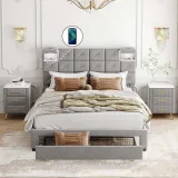 Zavior Platform Bed with Nightstands thumbnail 4