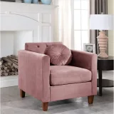 Carson Velvet Classic Arm Chair – furniture thumbnail 1