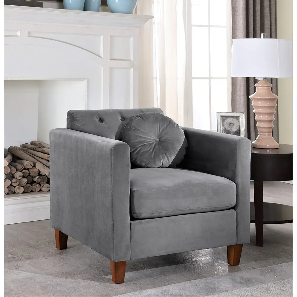 Carson Velvet Classic Arm Chair – furniture