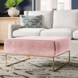 Square Standard Velvet Ottoman – furniture thumbnail 3