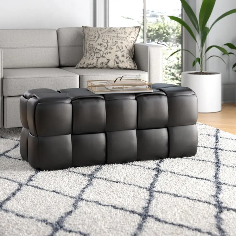 Rectangle Standard Ottoman in PVC – furniture