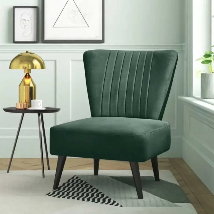 Velvet Upholstered Accent Chair – furniture
