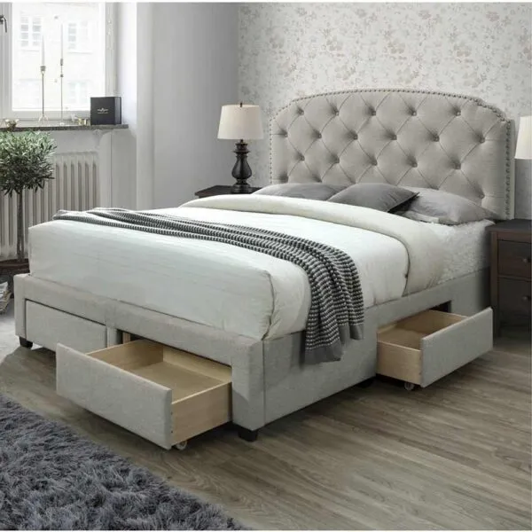 Zavior Pogradec Tufted Storage Bed