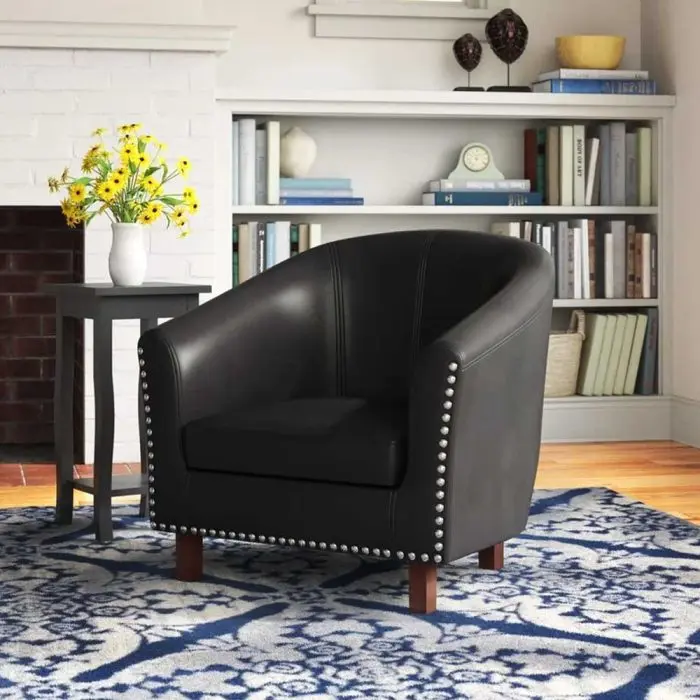Faux Leather Upholstered Accent Chair – furniture