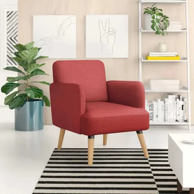 Occasional Linen Upholstered Armchair – furniture