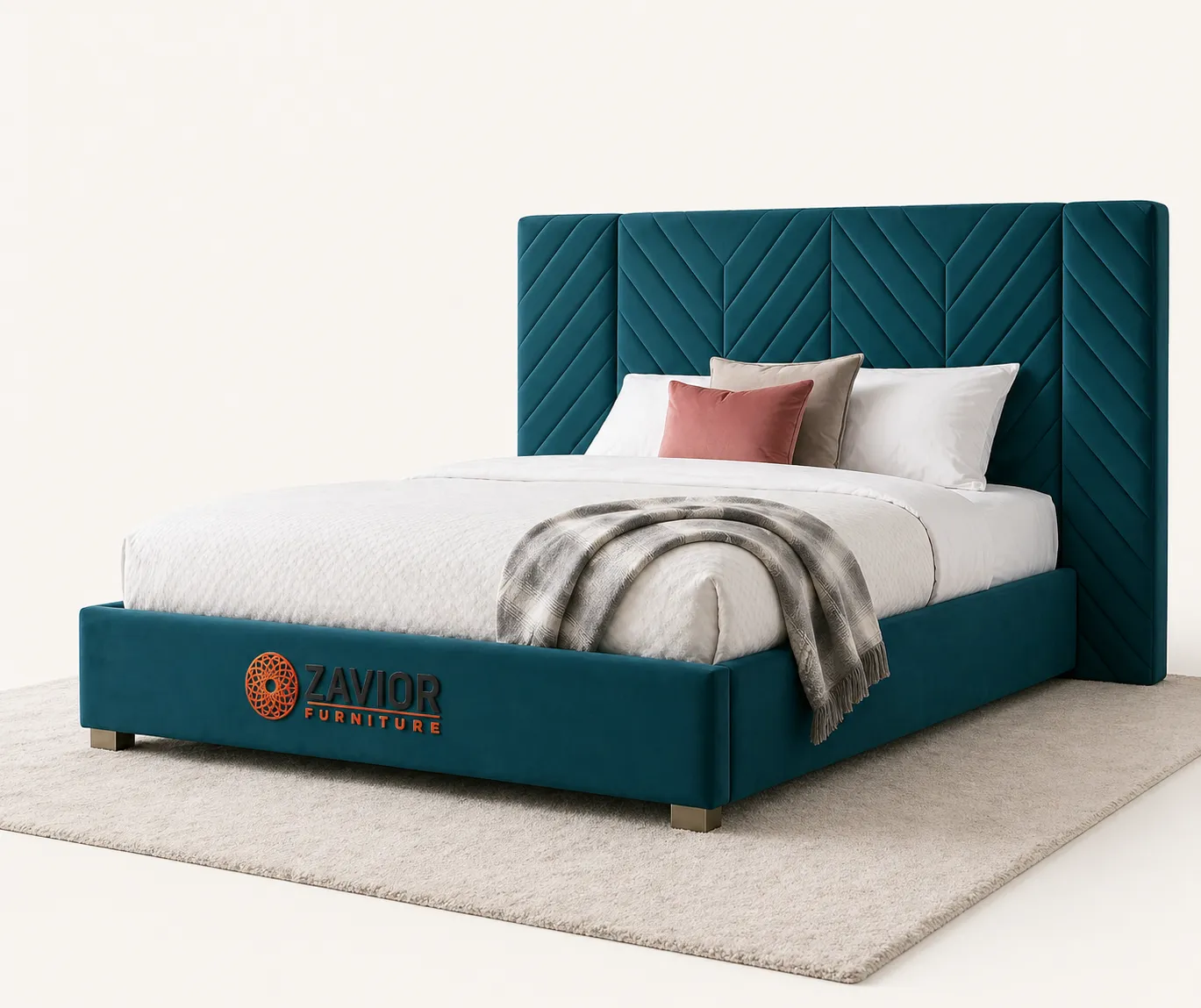 Zavior Premium Wall Panel Headboard Bed