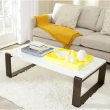 Modern White/Brown Coffee Table – furniture