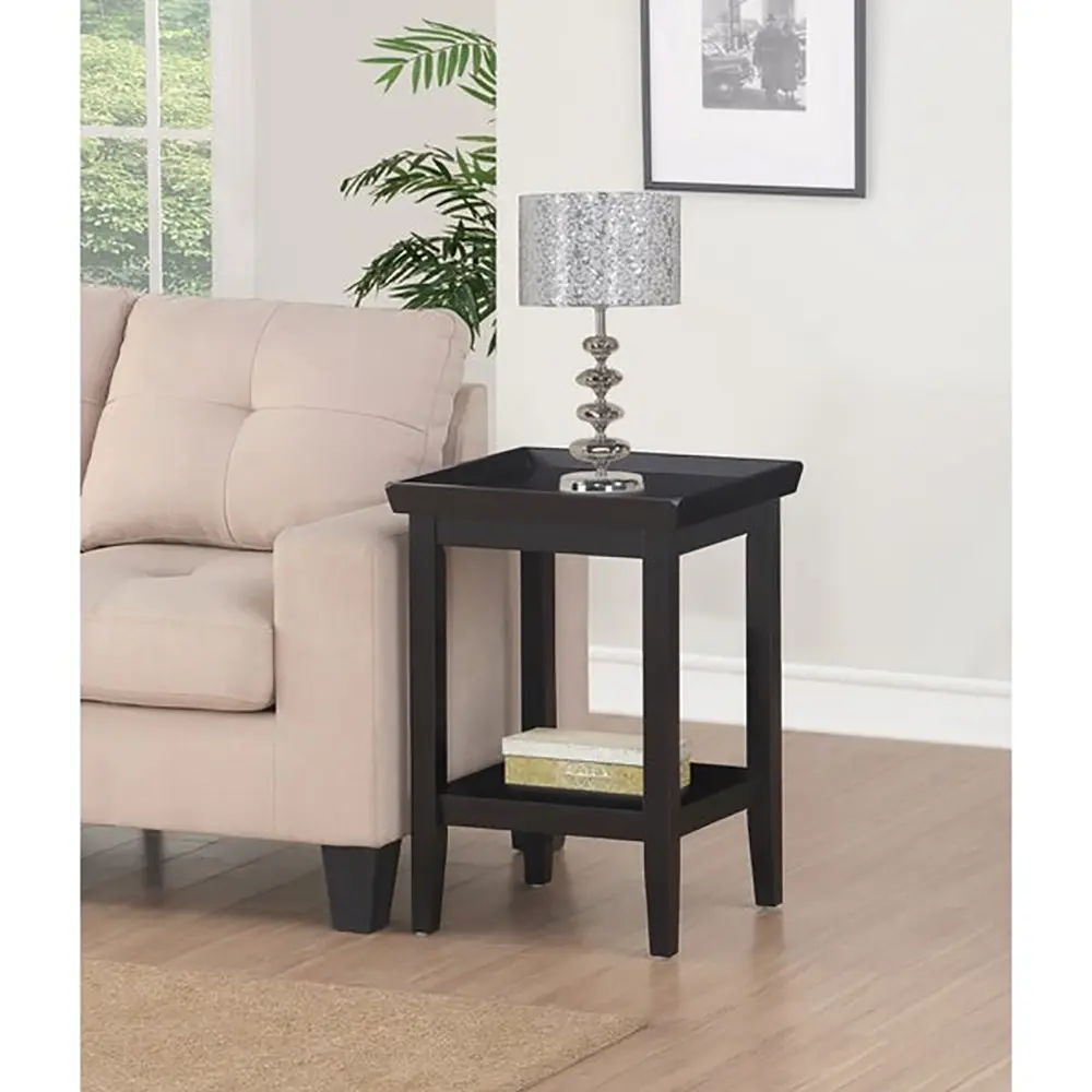 Mecci End Table with 2 Shelves – furniture
