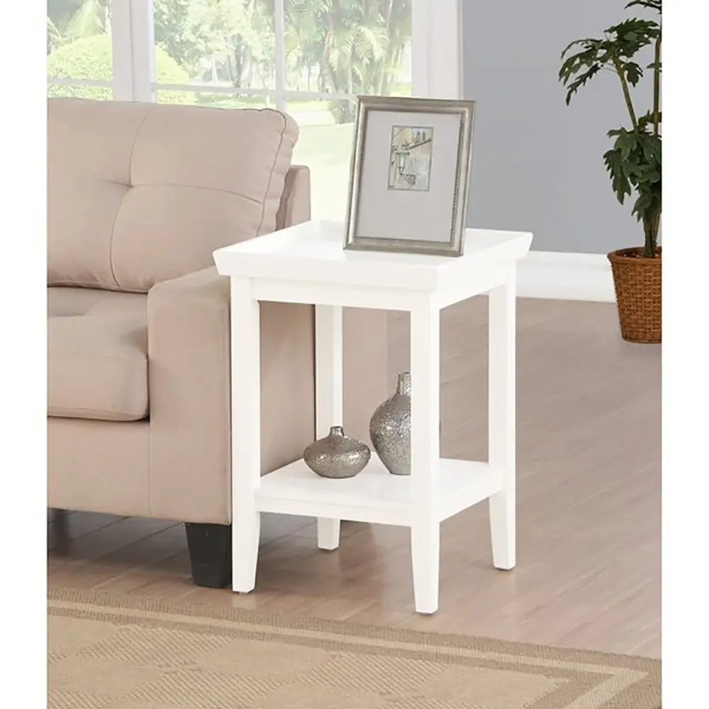 Mecci End Table with 2 Shelves – furniture