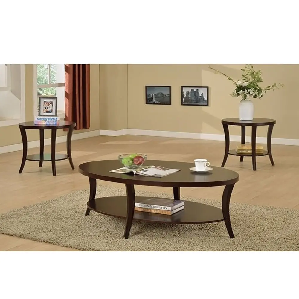 Round End Table with Shelf – furniture