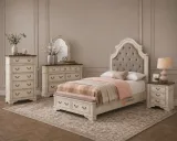 Zavior Realyn Chipped White Storage Bed thumbnail 1