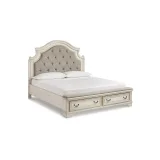 Zavior Realyn Chipped White Storage Bed thumbnail 12