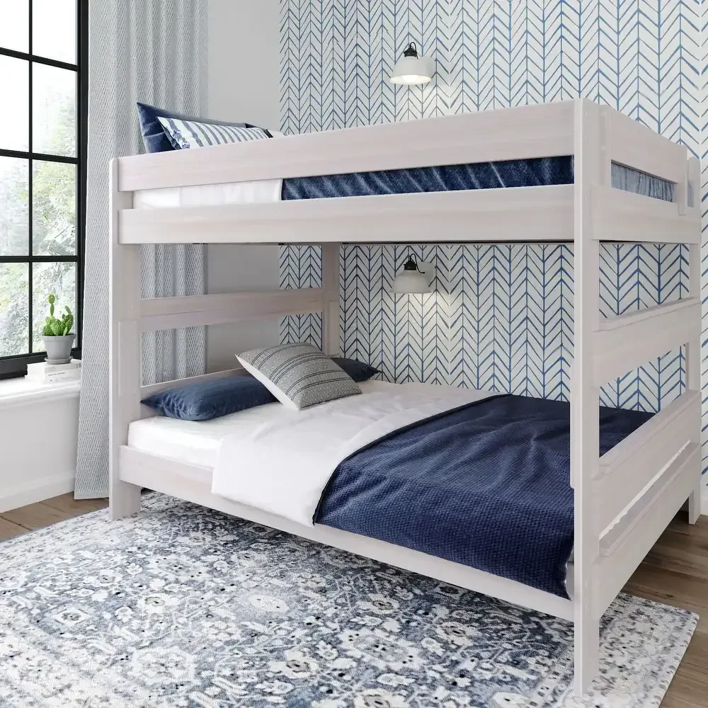 Farmhouse Queen over Queen Bunk Bed – Matte Pecan - product image 1