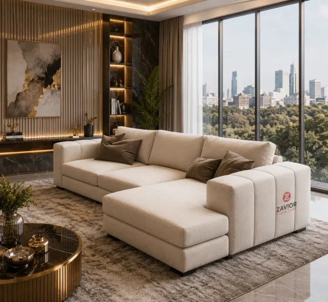 4 Seater L-Shape Sofa – ZF