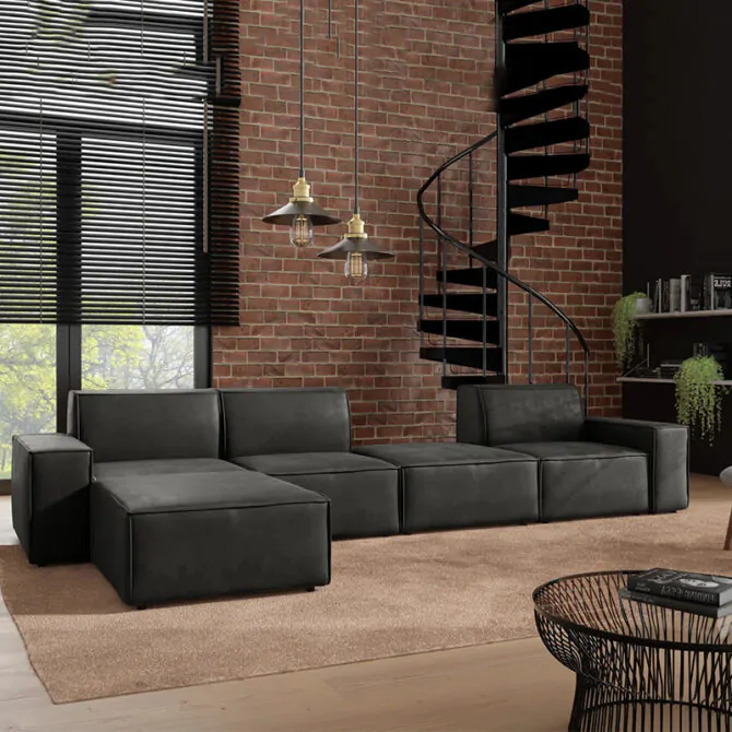 5 Pieces Modular Sofa – Modern Corner Sectional Sofa - product image 1
