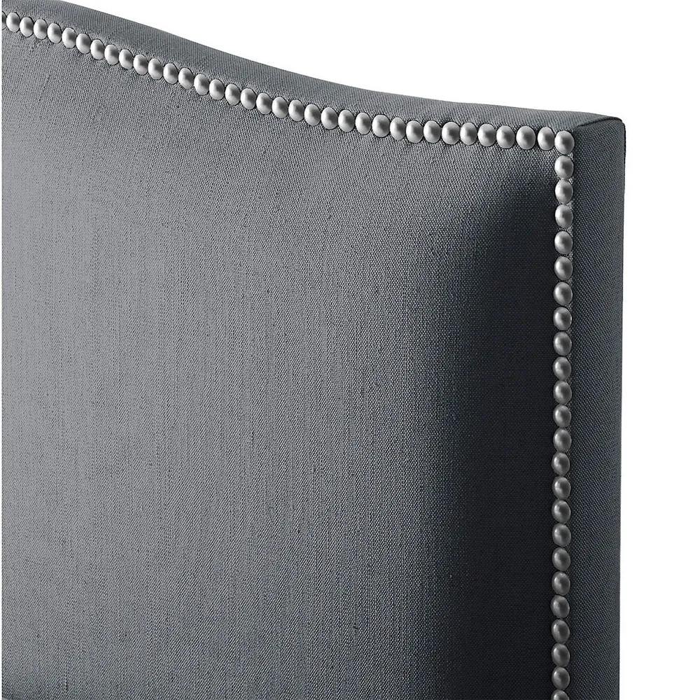Zavior Camelback Upholstered Fabric Bed
