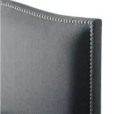Zavior Camelback Upholstered Fabric Bed thumbnail 2
