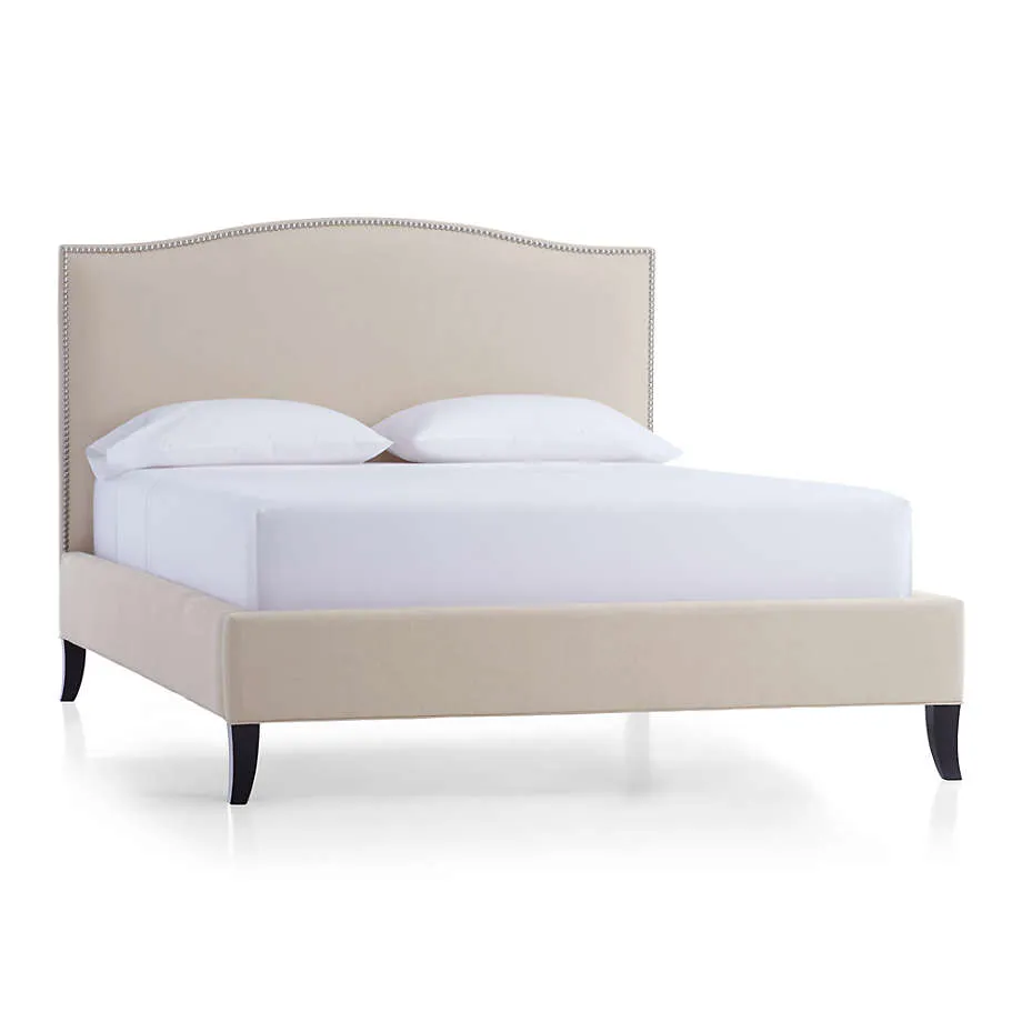 Zavior Camelback Upholstered Fabric Bed