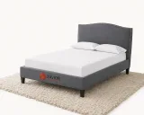 Zavior Camelback Upholstered Fabric Bed thumbnail 1