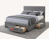 Zavior Grey Fabric Storage Bed thumbnail 1