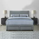 Zavior Grey Fabric Storage Bed thumbnail 2