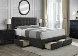 Zavior Grey Fabric Storage Bed thumbnail 4