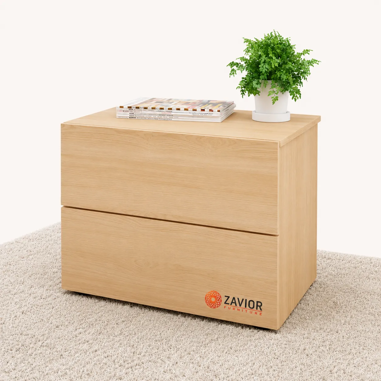 Zavior Fernon 2 Drawer Nightstand