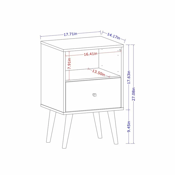 Zavior Dazire 1 Drawer Nightstand