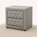 Zavior Lepine Grey Fabric Night Stand thumbnail 1