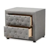 Zavior Lepine Grey Fabric Night Stand thumbnail 7
