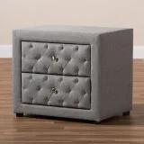 Zavior Lepine Grey Fabric Night Stand thumbnail 2