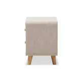 Zavior Jonesy 2-Drawer Mid-Century Fabric Nightstand thumbnail 9