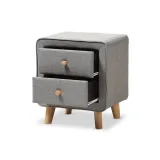 Zavior Jonesy 2-Drawer Mid-Century Fabric Nightstand thumbnail 5