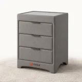 Zavior Valencia Fabric 3 Drawers Night Stand thumbnail 1