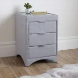 Zavior Valencia Fabric 3 Drawers Night Stand thumbnail 2