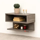 Zavior Wall Mounted Open Shelves Night Stand thumbnail 1