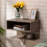 Zavior Wall Mounted Open Shelves Night Stand thumbnail 4