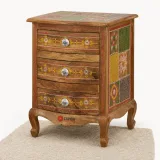 Zavior Ailey Handcrafted 3 Drawer Nightstand thumbnail 1