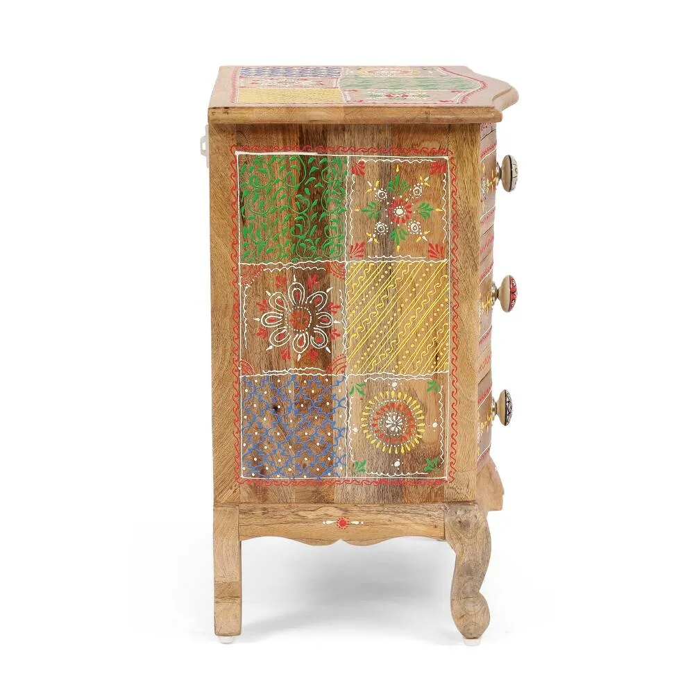 Zavior Ailey Handcrafted 3 Drawer Nightstand