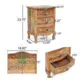 Zavior Ailey Handcrafted 3 Drawer Nightstand thumbnail 5