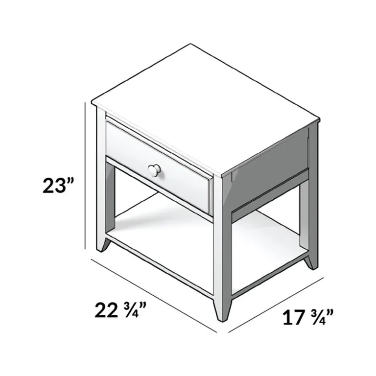 Zavior Max and Lily Nightstand with 1 Drawer