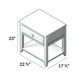 Zavior Max and Lily Nightstand with 1 Drawer thumbnail 8