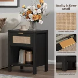 Zavior Farmhouse Rattan Nightstand Set of 2 thumbnail 3