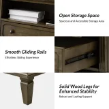 Zavior Kamilo Traditional Wide Nightstand Table thumbnail 7