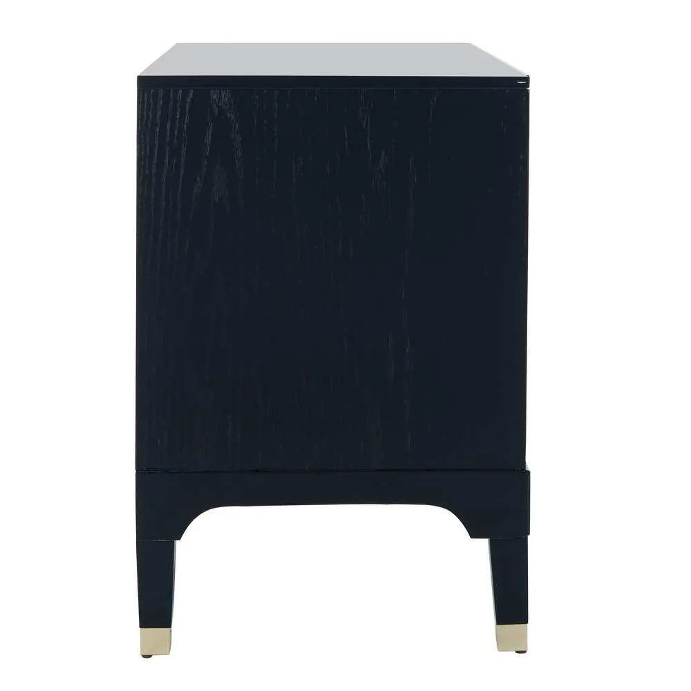 Zavior Lorna Navy 3-Drawer Night Stand