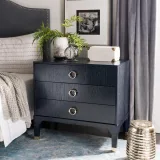 Zavior Lorna Navy 3-Drawer Night Stand thumbnail 2