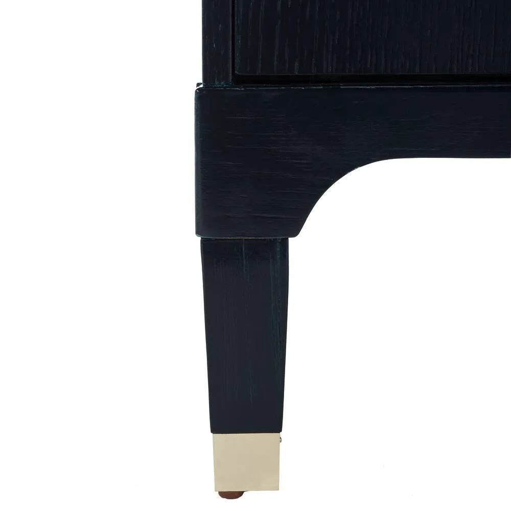 Zavior Lorna Navy 3-Drawer Night Stand