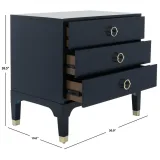 Zavior Lorna Navy 3-Drawer Night Stand thumbnail 5